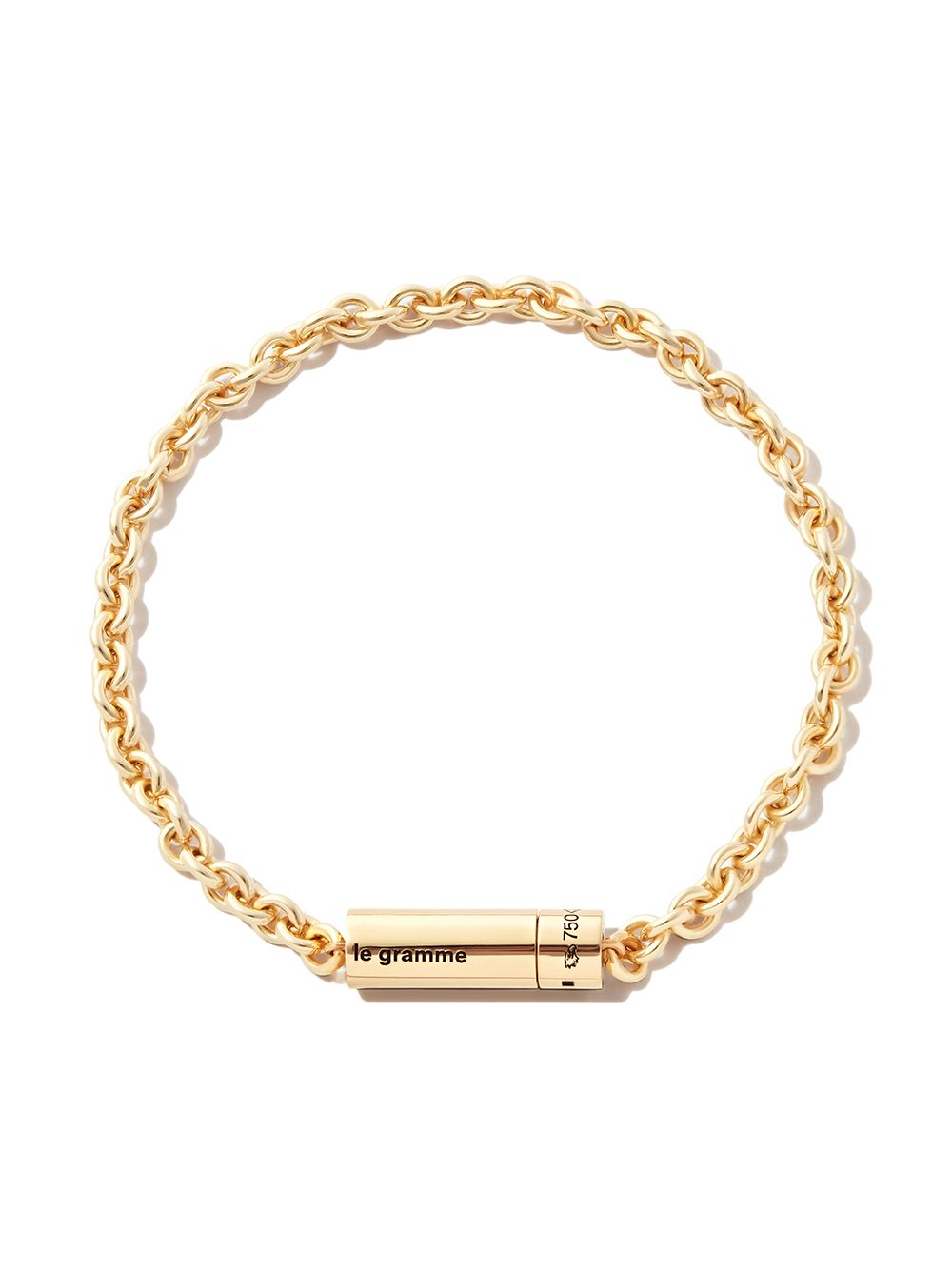 Le Gramme 15gr 18K黄金抛光链式手链 - 金色
