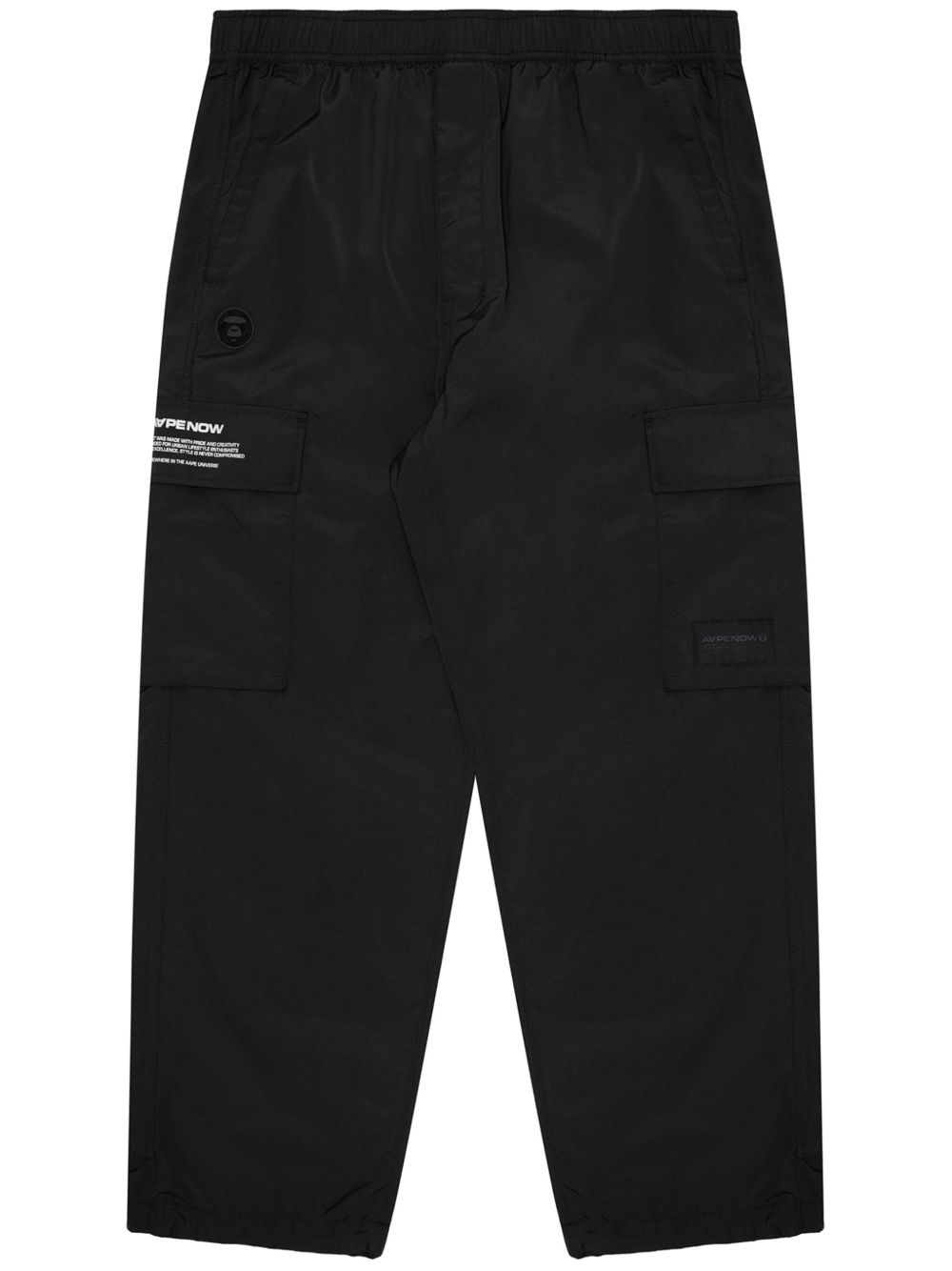 AAPE BY *A BATHING APE® logo印花工装裤 - 黑色