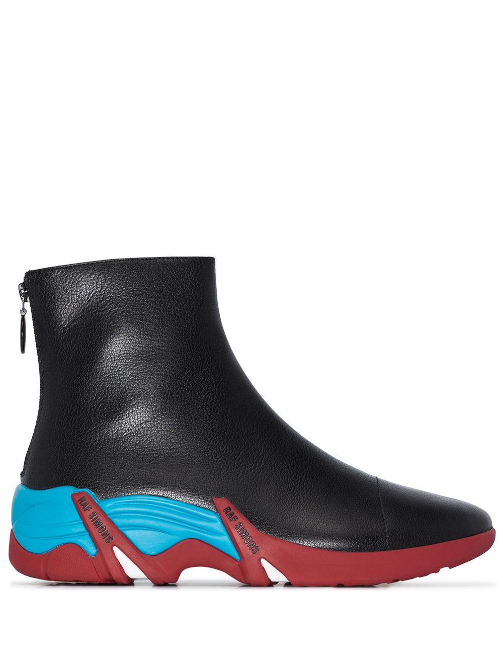 Raf Simons Cylon 高帮皮质运动鞋 - 黑色