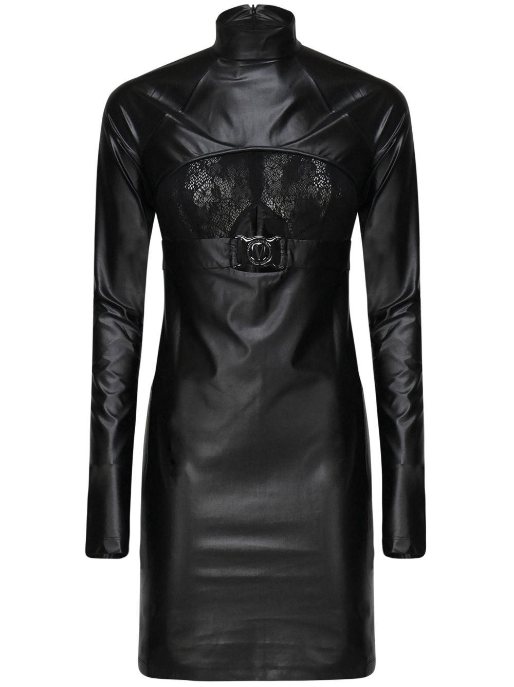 Versace Jeans Couture 分层式迷你连衣裙 - 黑色