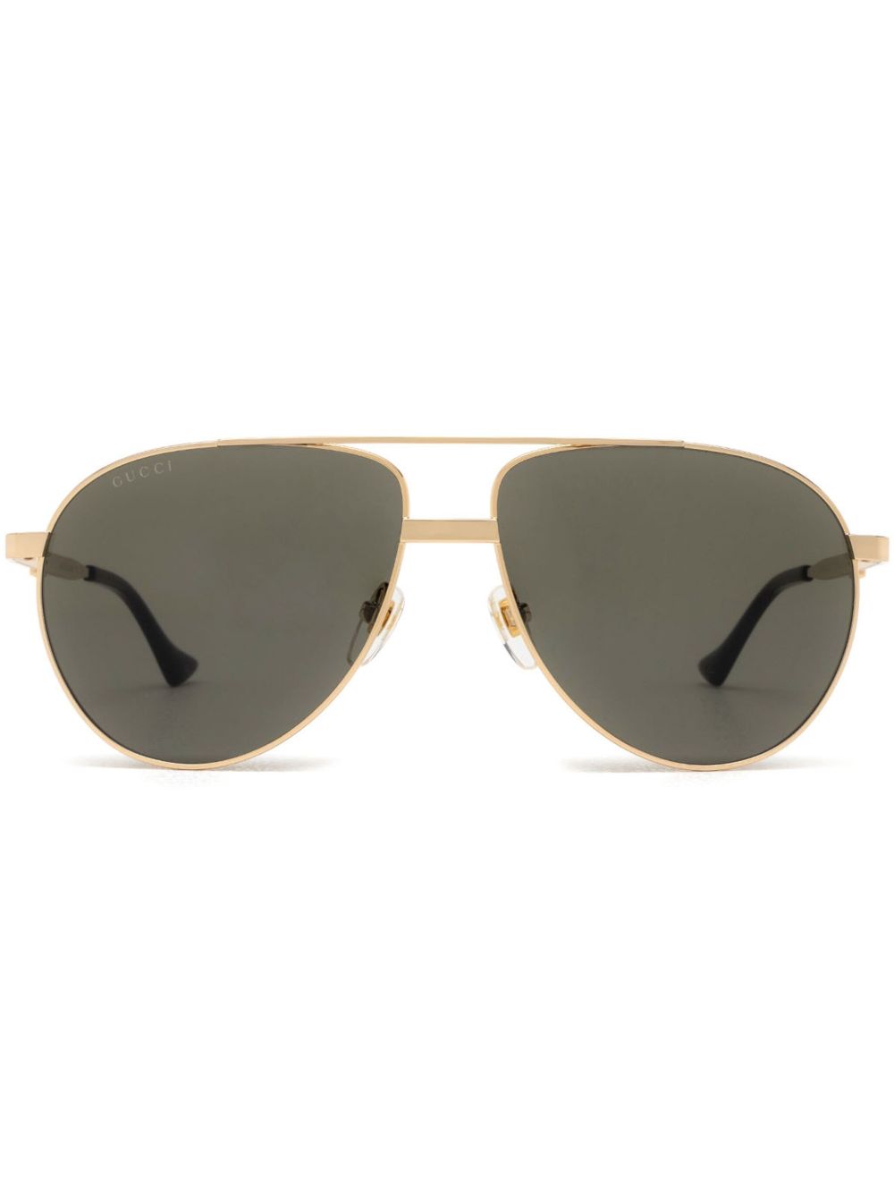 Gucci Eyewear 飞行员镜框太阳眼镜 - 金色