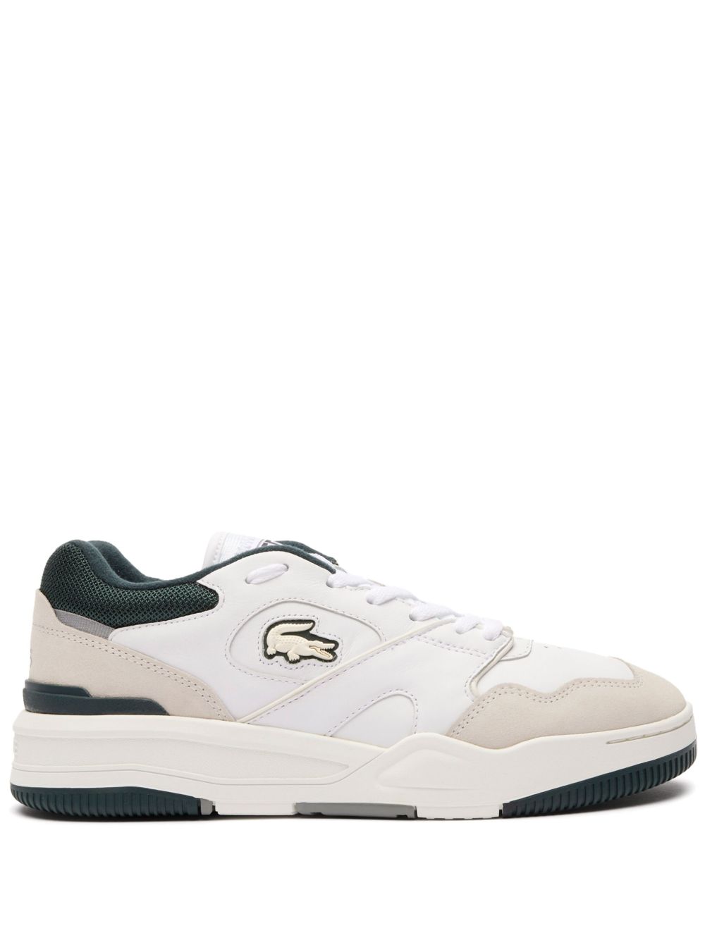 Lacoste Lineshot Eyelet Upper 皮质运动鞋 - 白色