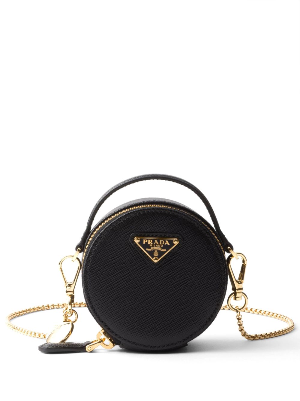 Prada Saffiano 皮质迷你包 - 黑色