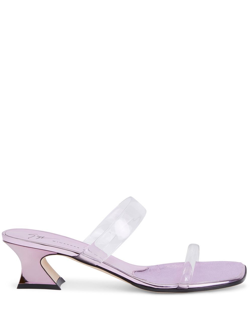 Giuseppe Zanotti Aude Plexi 低跟凉鞋 - 粉色