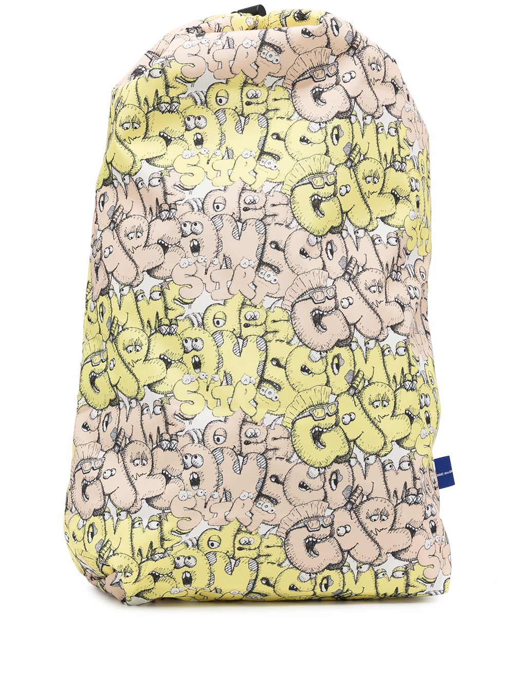 Comme Des Garçons Shirt x Kaws logo 印花双肩包 - 黄色