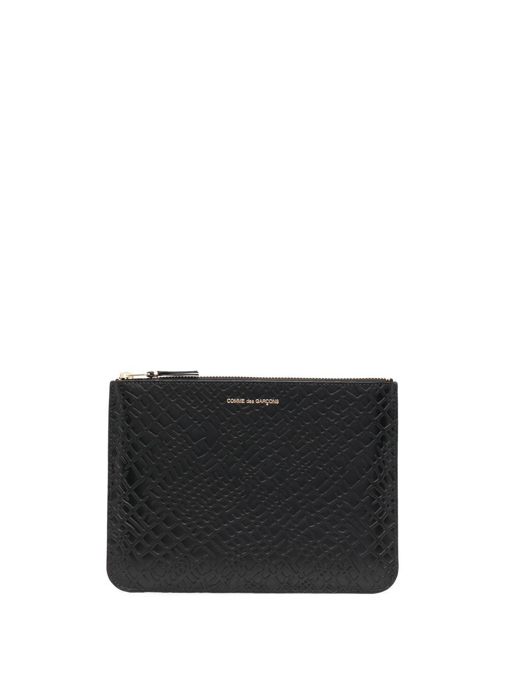 Comme Des Garçons Wallet 压纹logo细节钱包 - 黑色