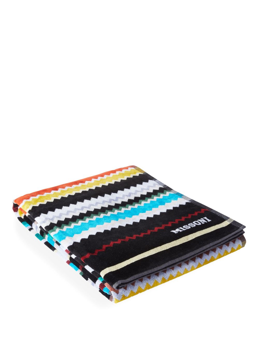 Missoni Home Curt 棉沙滩毛巾 - 蓝色