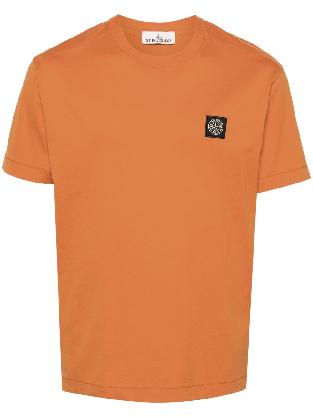 Stone Island 罗盘图案棉T恤 - 橘色