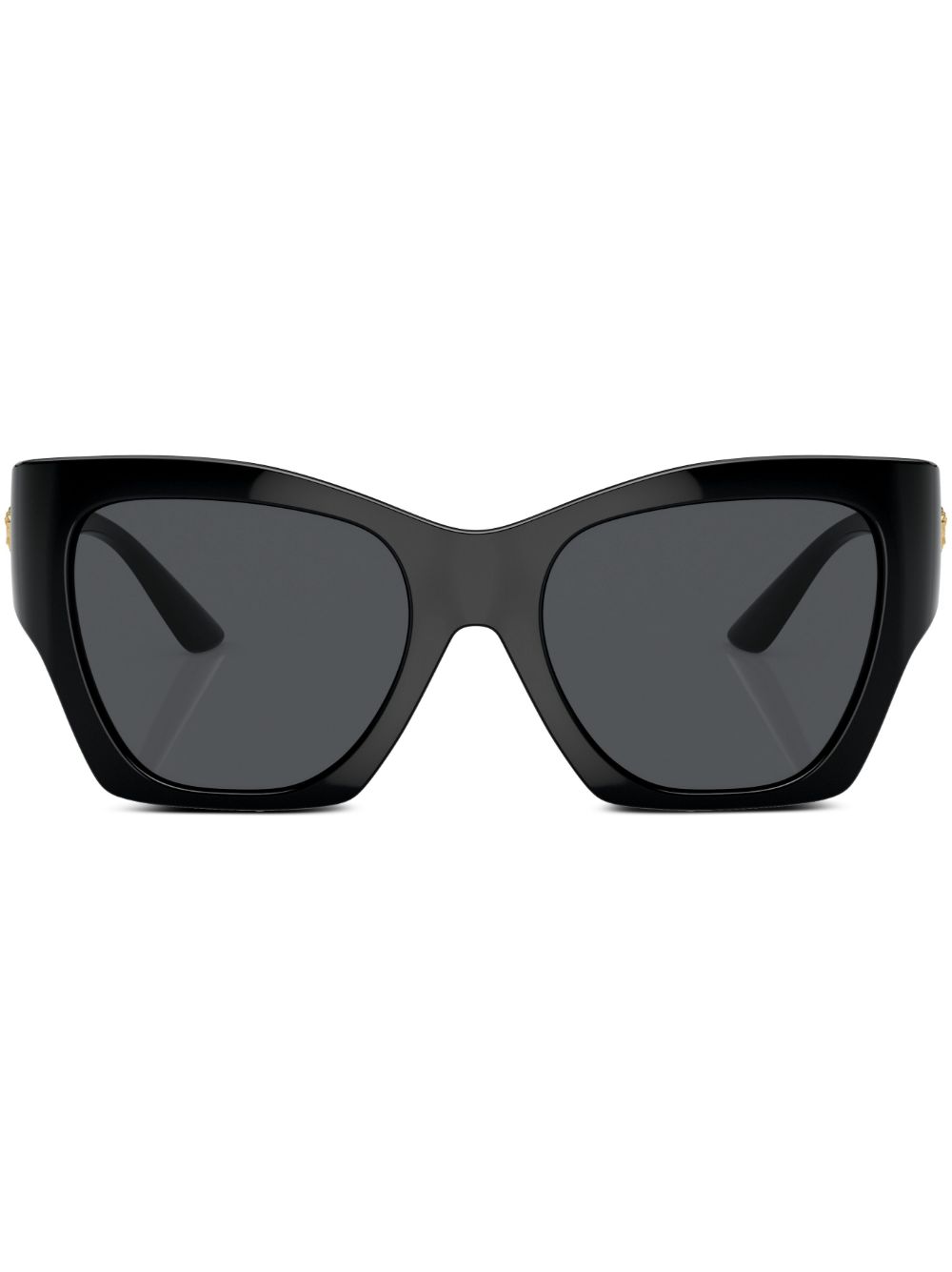 Versace Eyewear logo标牌猫眼框太阳眼镜 - 黑色