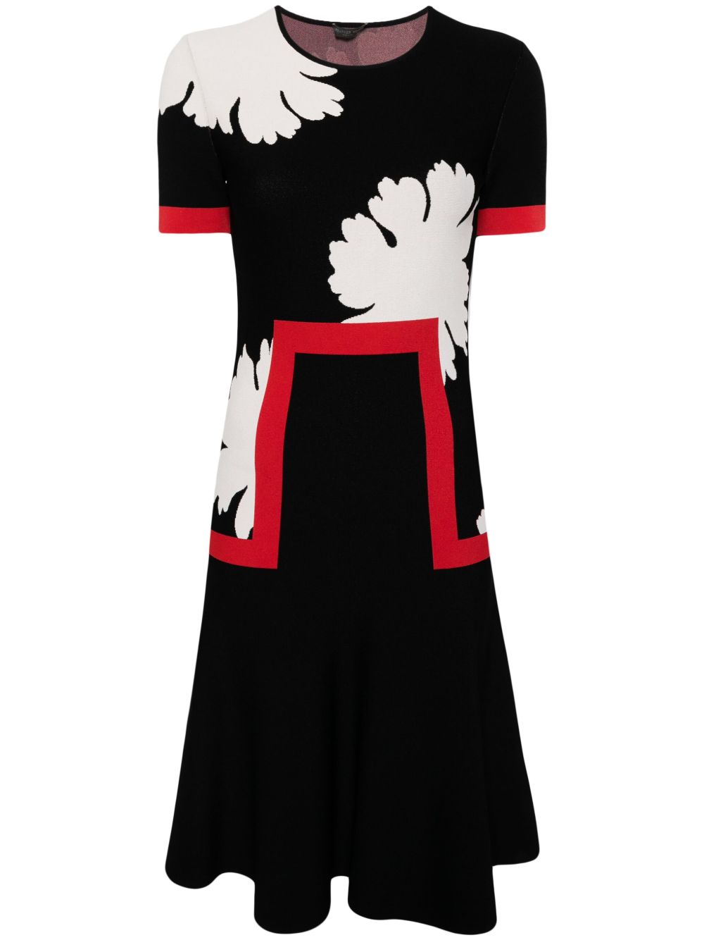 Alexander McQueen Pre-Owned 花卉提花连衣裙（2010年代典藏款） - 黑色