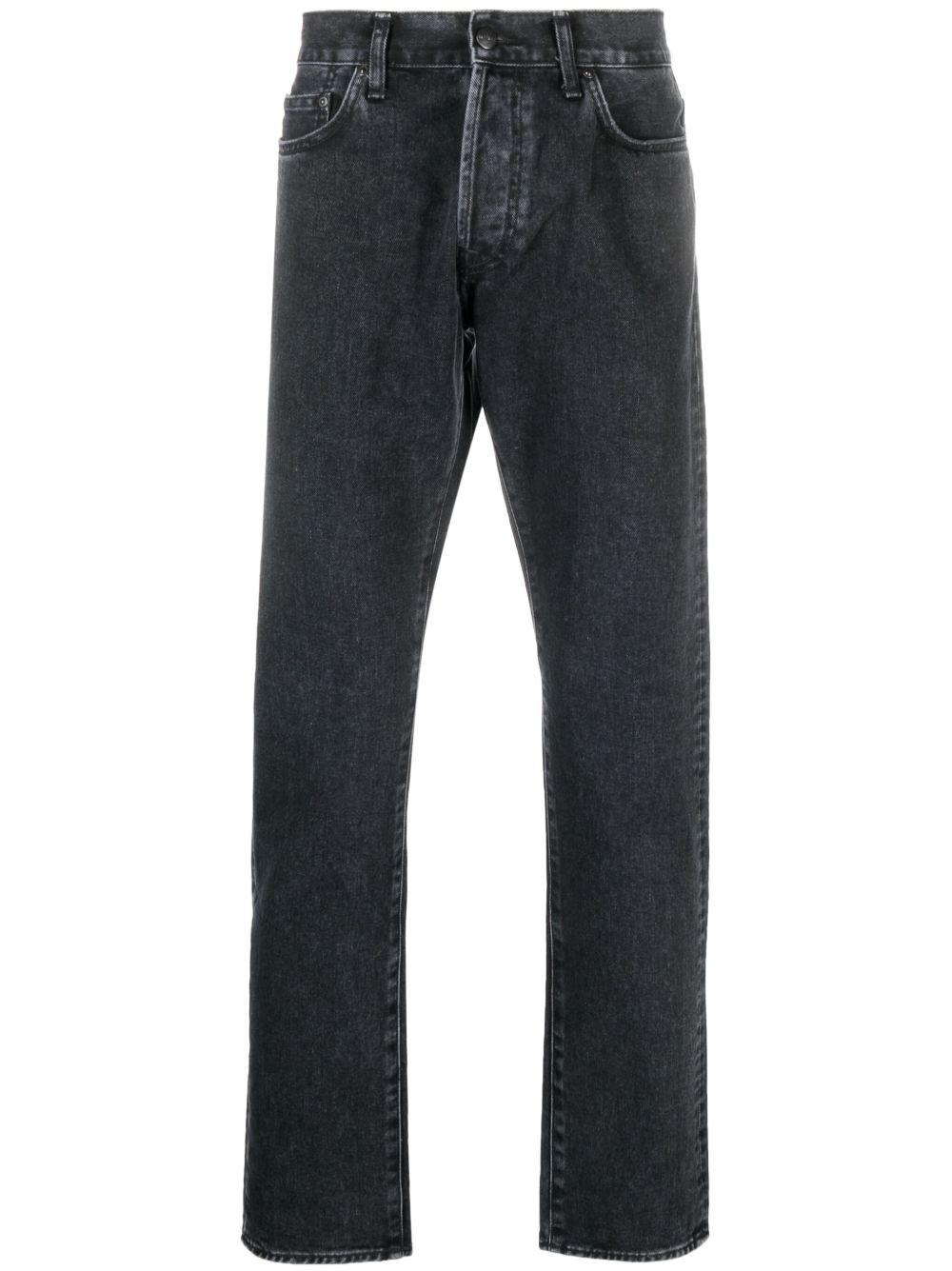 Carhartt WIP 中腰直筒牛仔裤 - 黑色