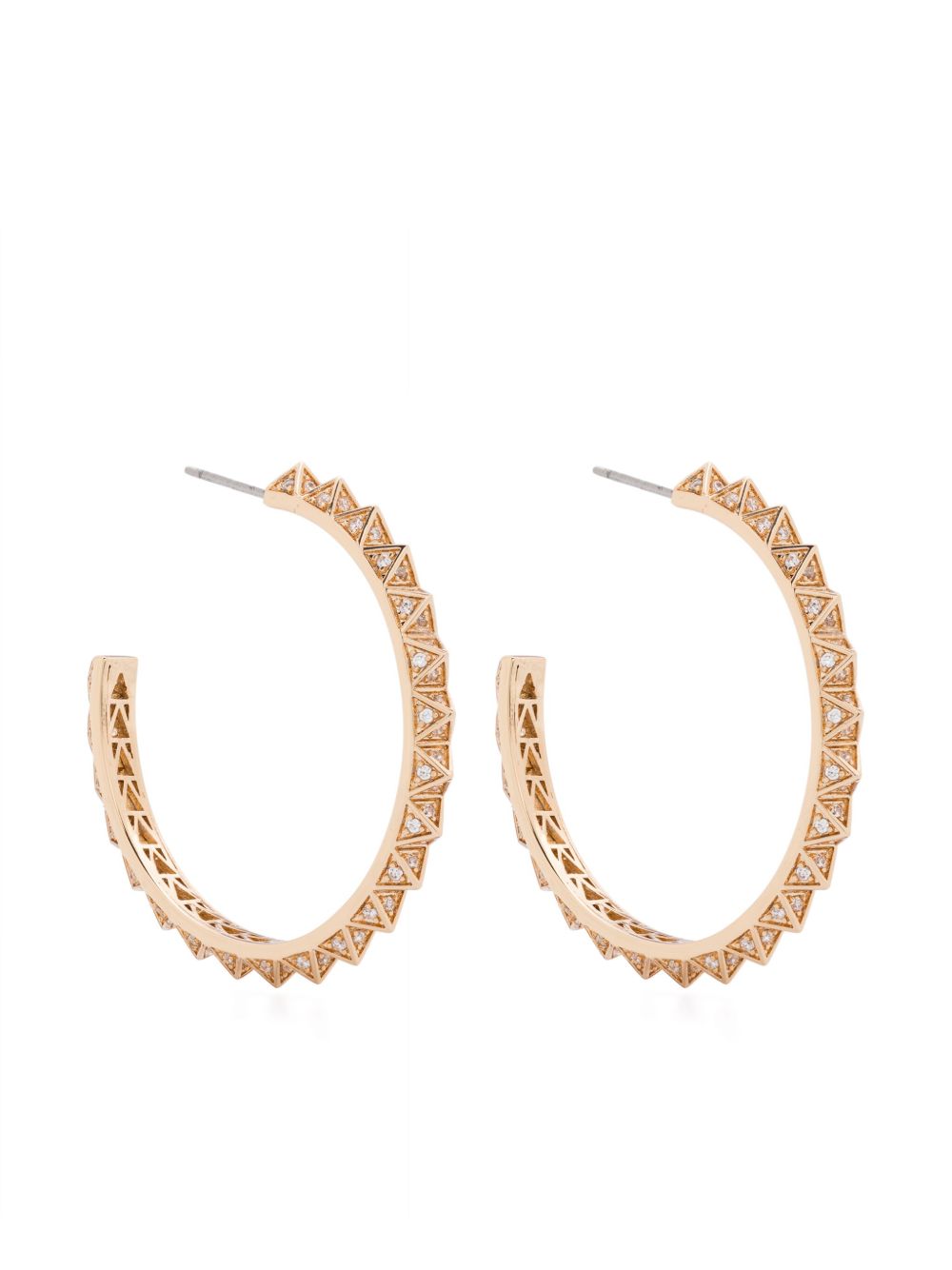 Eddie Borgo Pavé Pyramid earrings - 金色