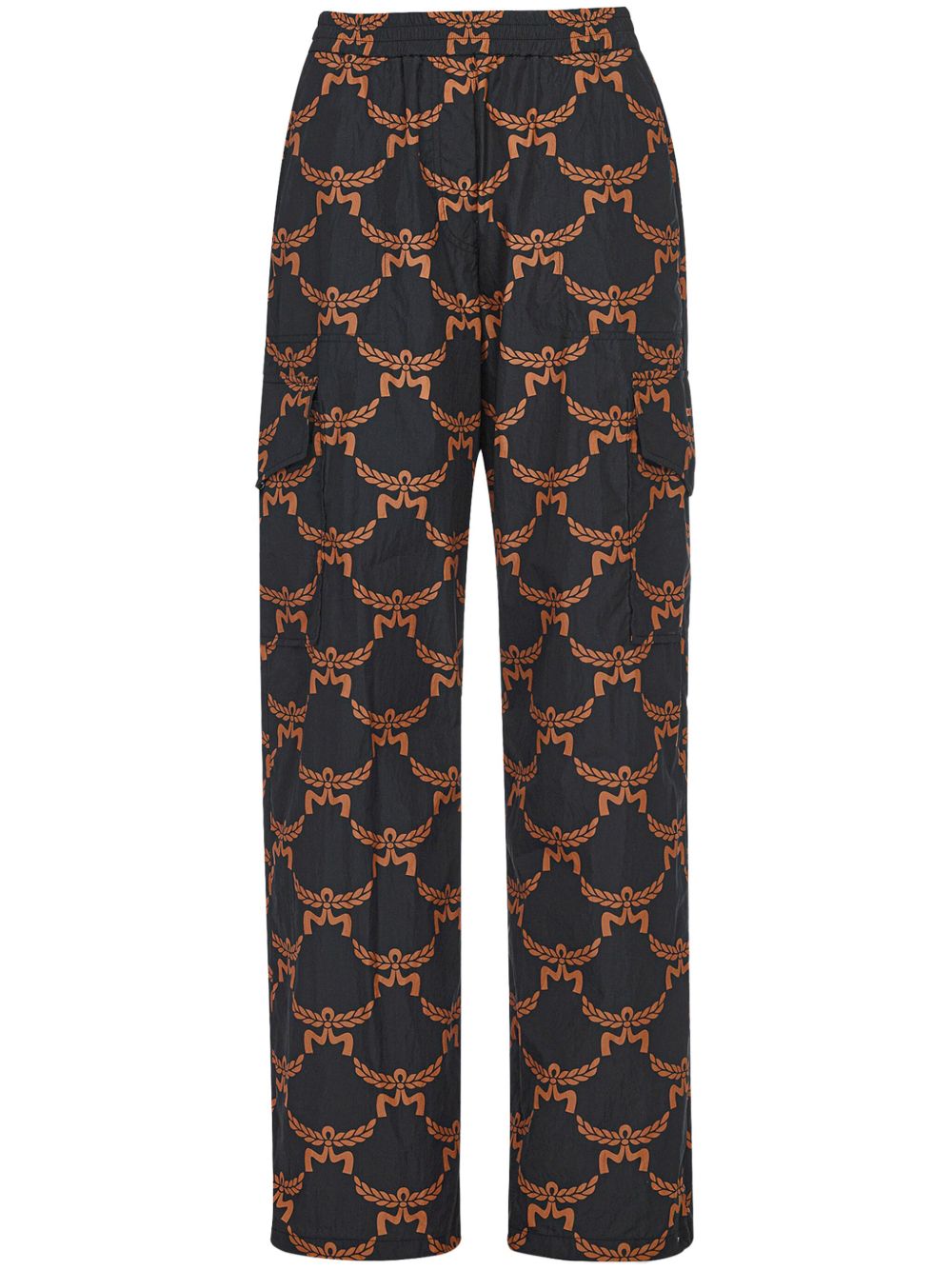 MCM Lauretos 经典logo长裤 - 黑色