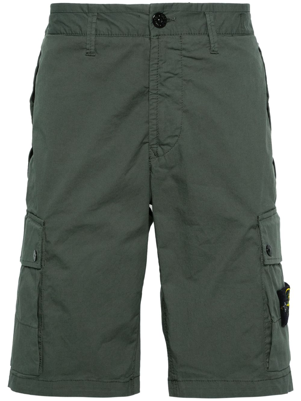 Stone Island 罗盘徽章工装短裤 - 绿色