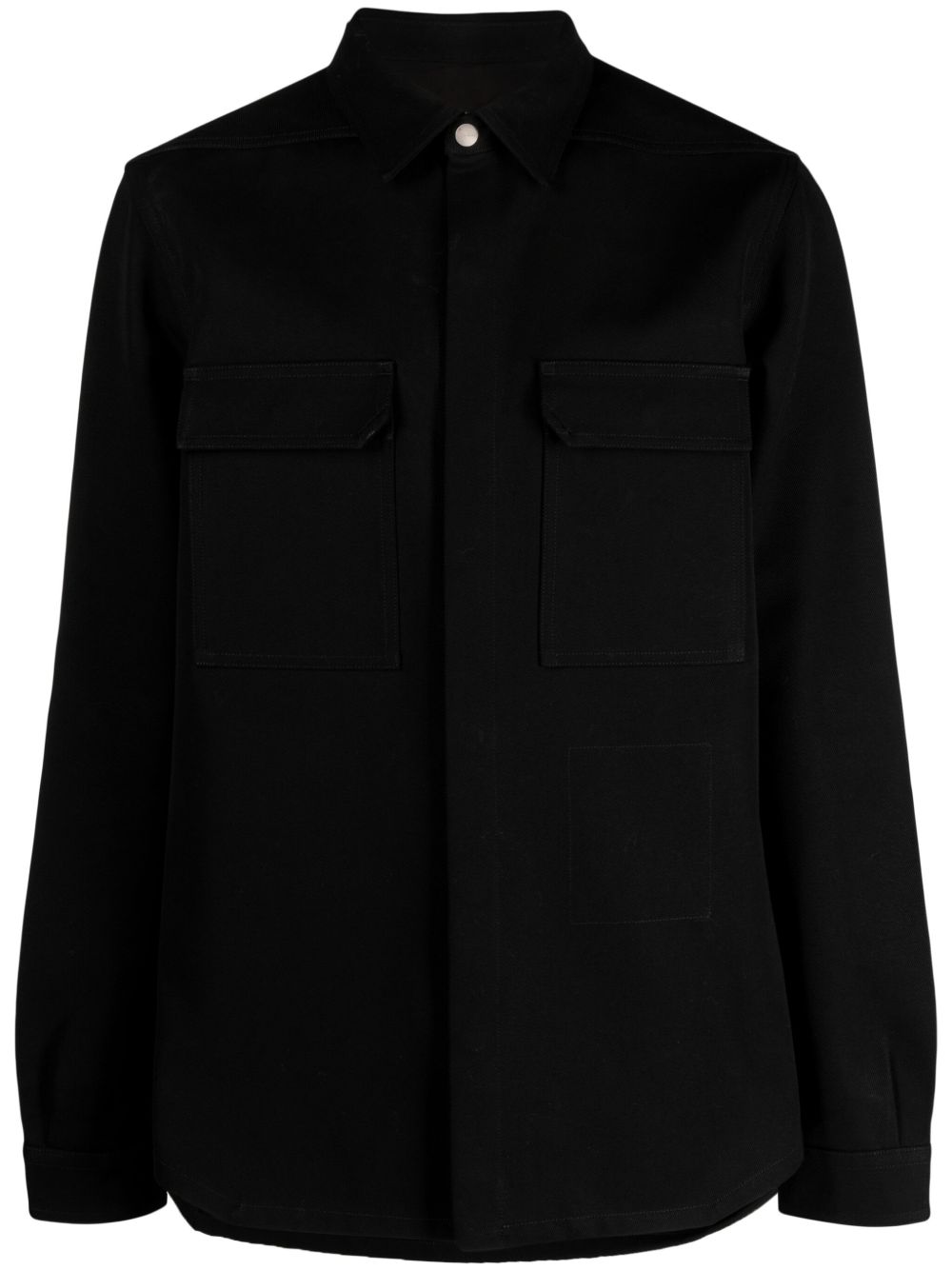 Rick Owens 长袖棉衬衫 - 黑色