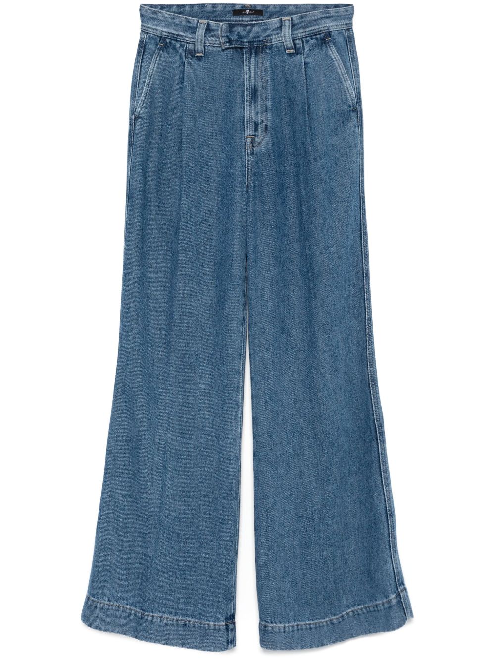7 For All Mankind 褶饰牛仔裤 - 蓝色