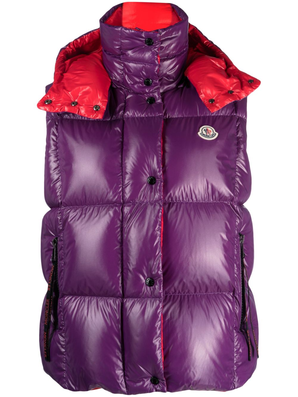 Moncler Luzule 标贴填充马甲 - 紫色