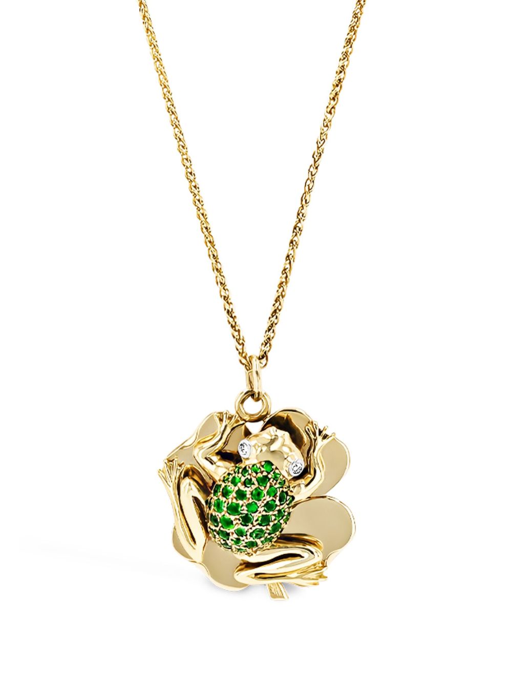 Pragnell Vintage Frog 18K黄金钻石项链（1960年代典藏款） - 金色