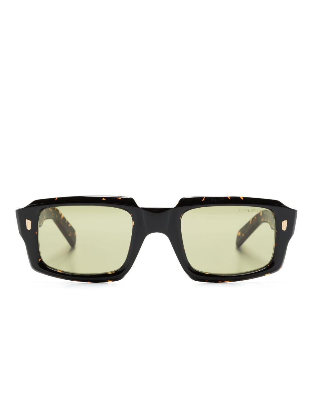 Cutler & Gross 9495 长方形框太阳眼镜 - 褐色