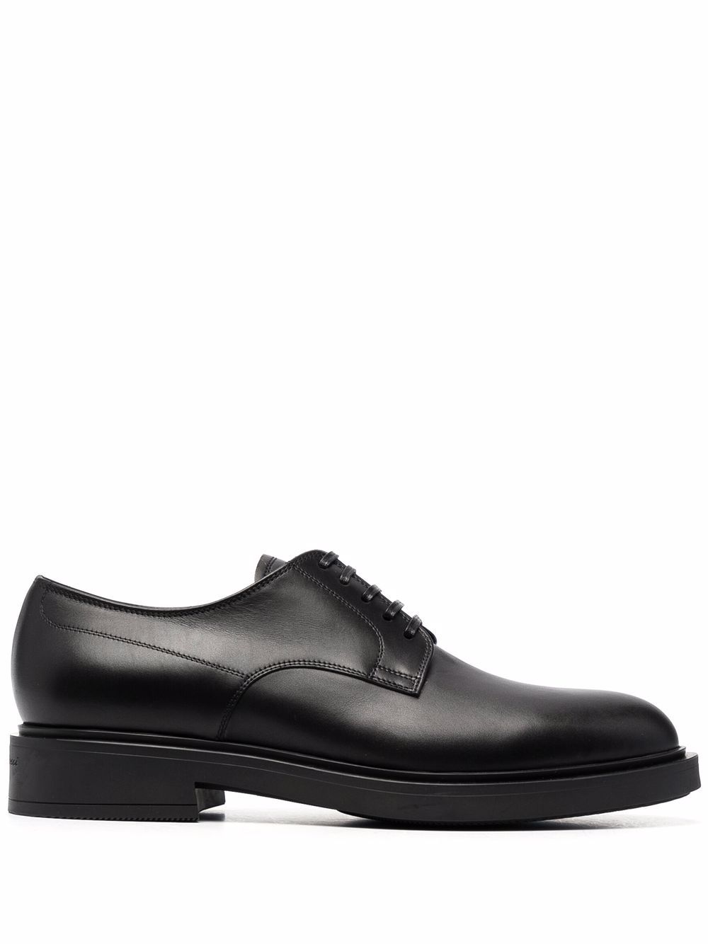 Gianvito Rossi 圆头德比鞋 - 黑色