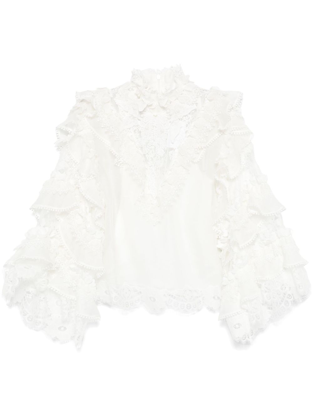 ZIMMERMANN Crush Heart 罩衫 - 白色