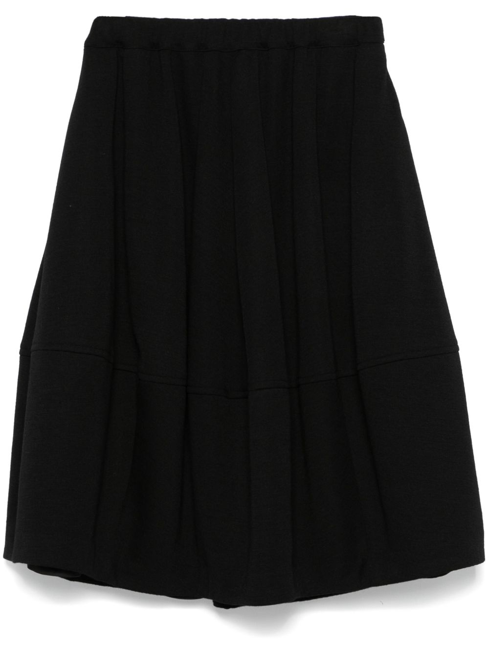 Comme Des Garçons Comme Des Garçons 羊毛中长半身裙 - 黑色