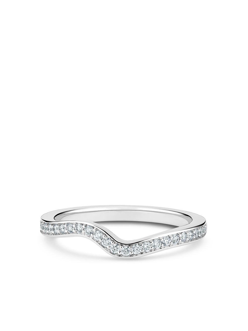De Beers Jewellers Caress 铂金钻石指环 - 银色