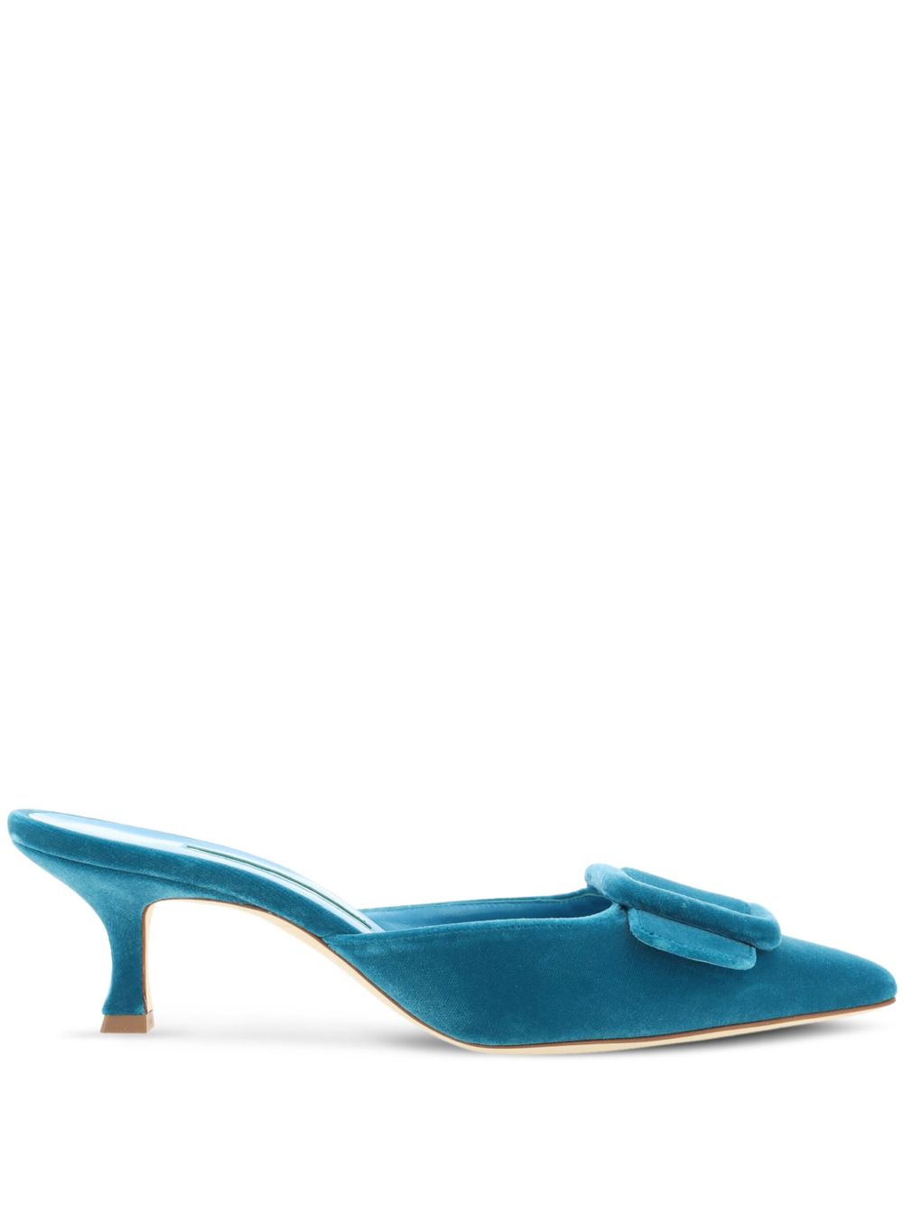 Manolo Blahnik Maysale 低跟穆勒鞋（5厘米） - 蓝色