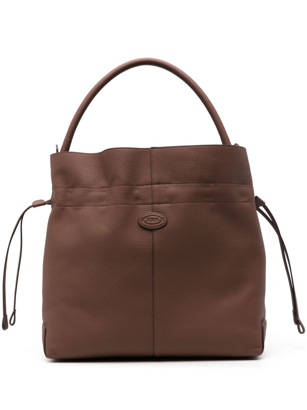 Tod's Di 中号皮质水桶包 - 褐色