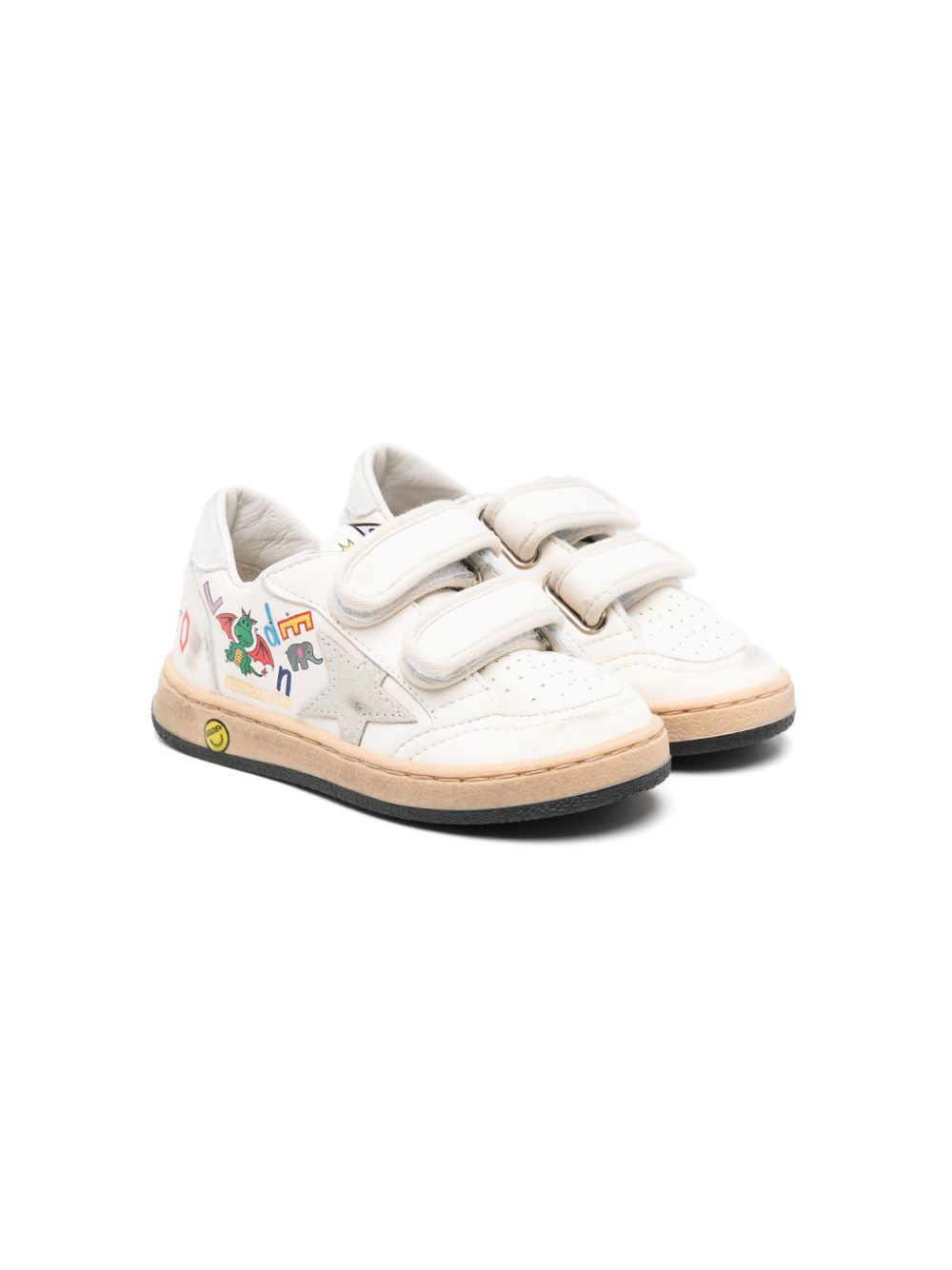 Golden Goose Kids Ball Star 皮质运动鞋 - 中性色