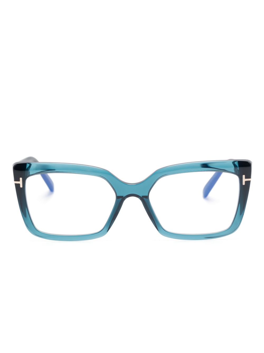 TOM FORD Eyewear FT5991B 长方形镜框眼镜 - 蓝色