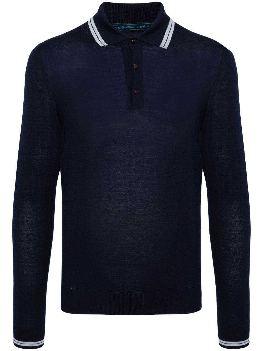 Kiton 针织羊毛polo衫 - 蓝色