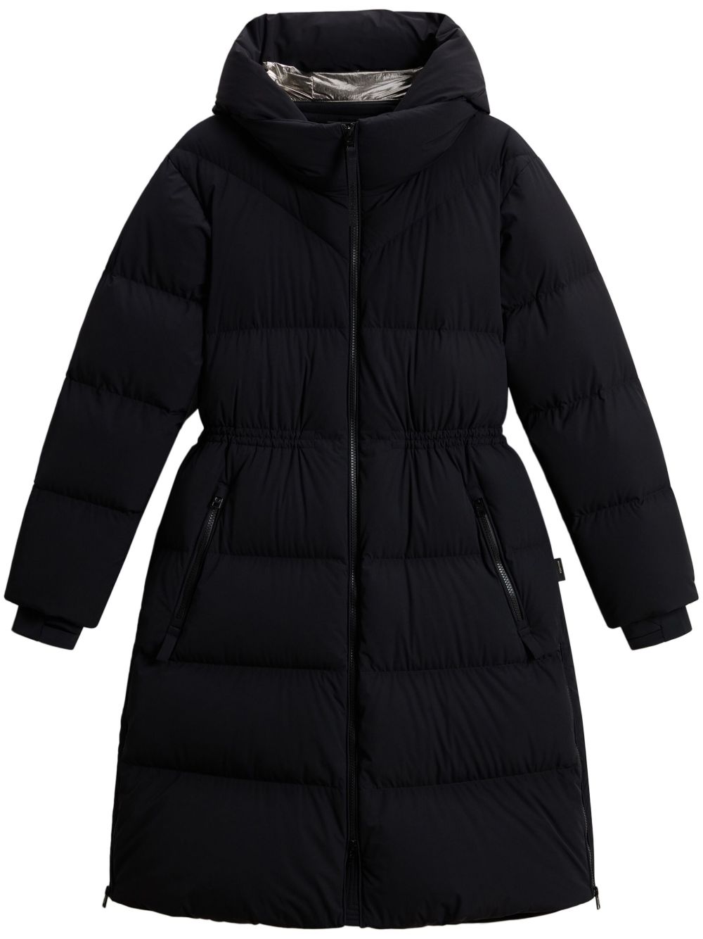 Woolrich 绗缝蓬松派克大衣 - 黑色