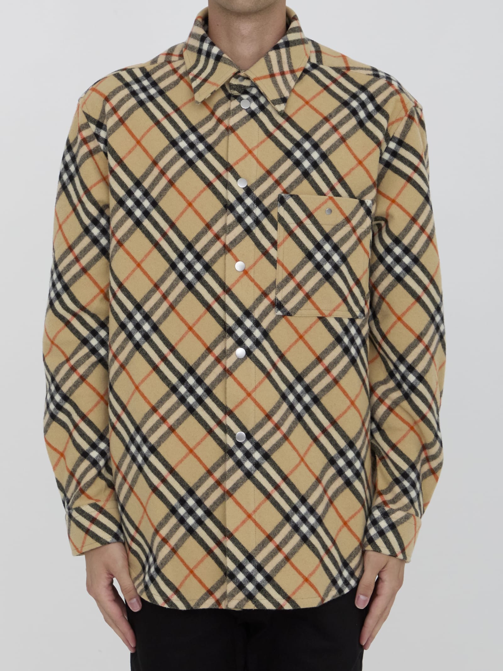Burberry格纹羊毛衬衫