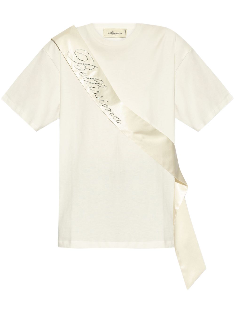 Blumarine logo-embellished T-shirt - 中性色
