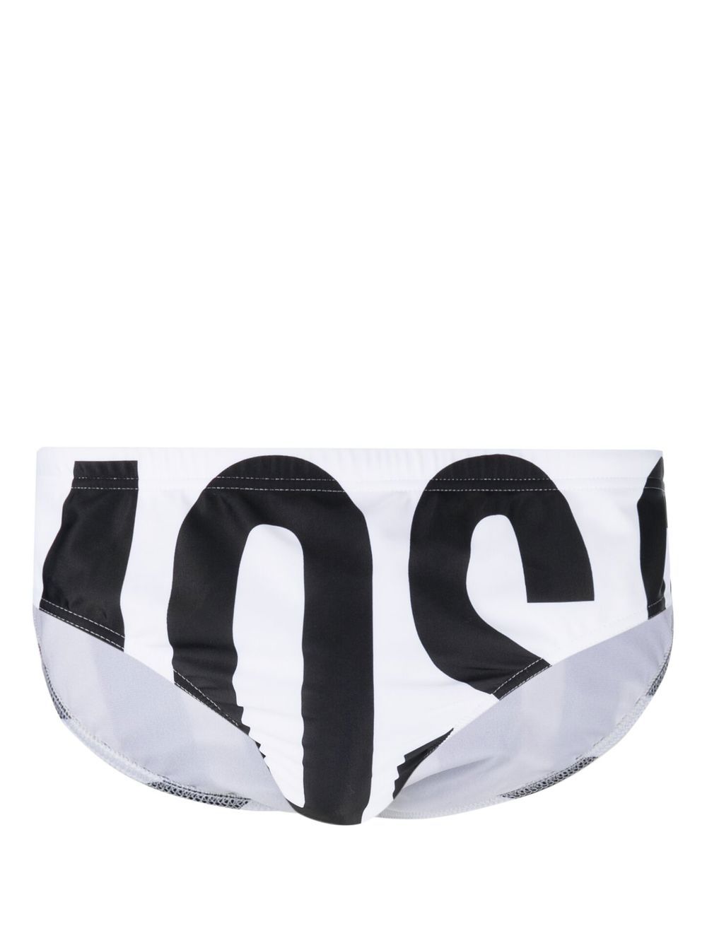 Moschino logo印花泳裤 - 白色