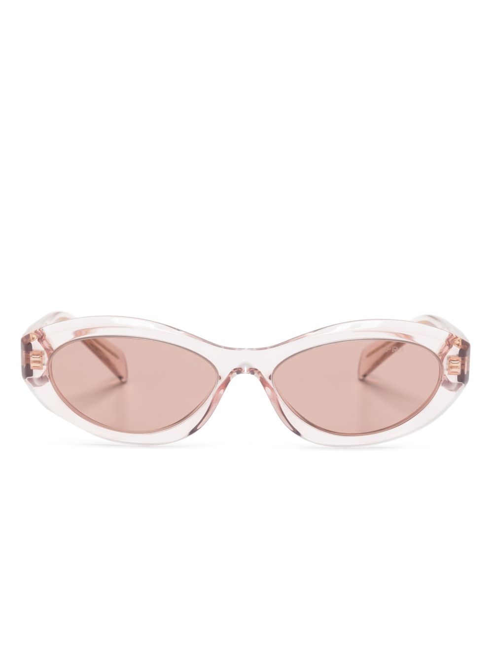 Prada Eyewear 26ZS 椭圆形框太阳眼镜 - 粉色
