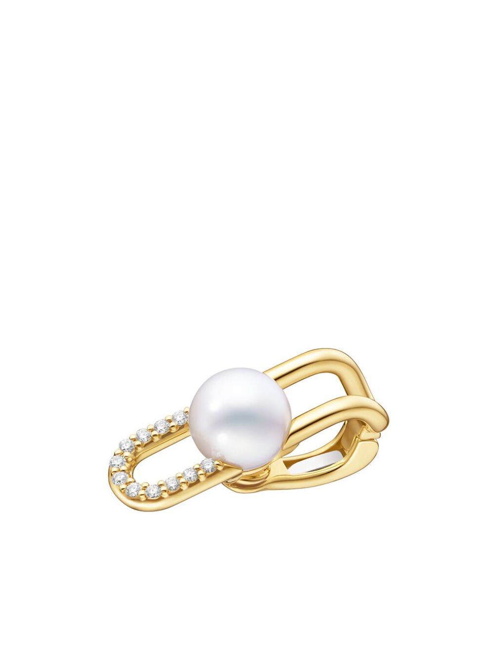 TASAKI 18K黄金 Collection Line Fine Link 珍珠单只耳骨夹 - 金色