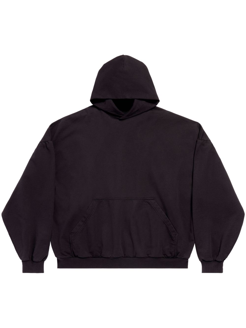 Balenciaga 标贴棉连帽衫 - 黑色