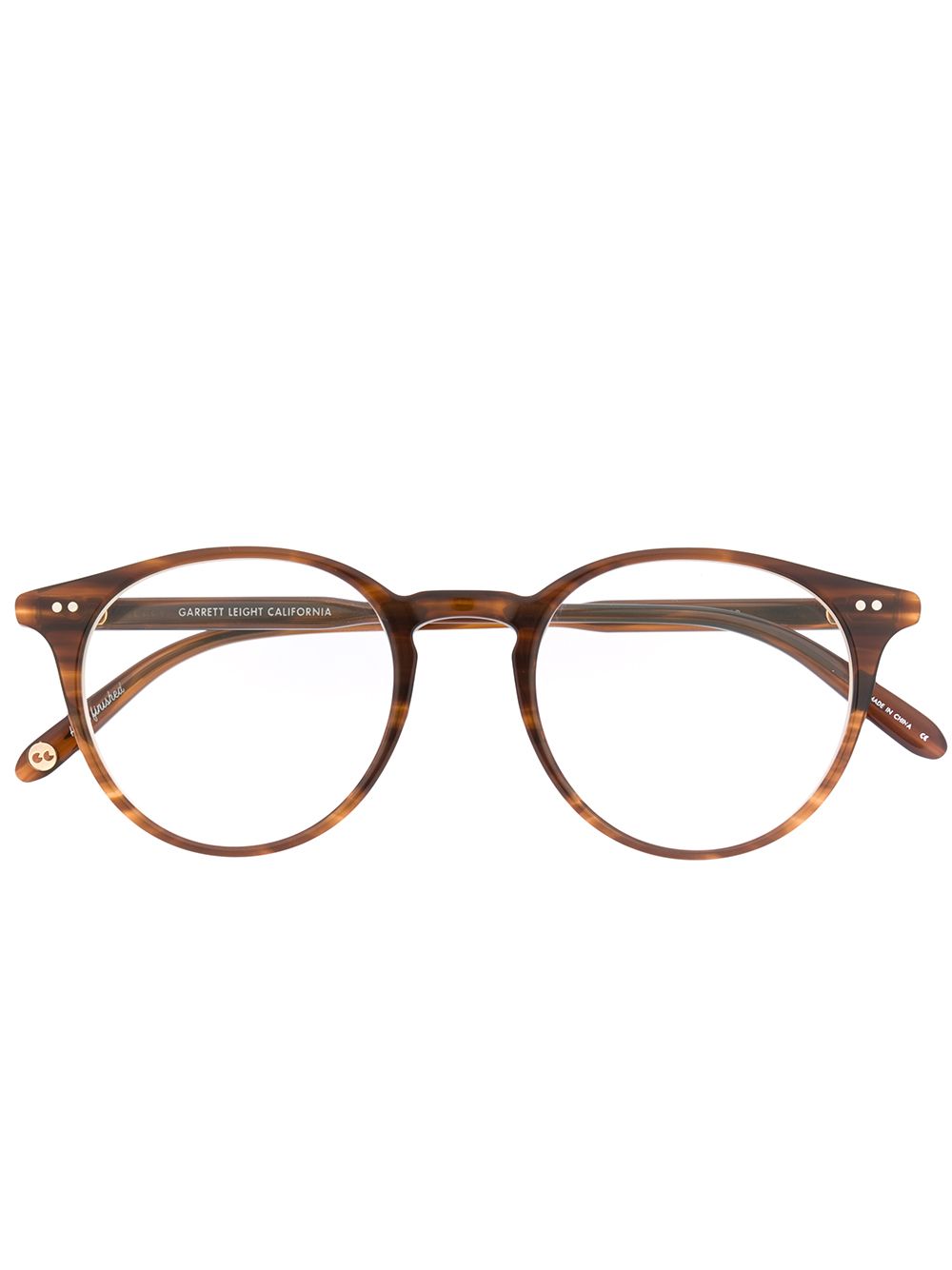 Garrett Leight 圆框眼镜 - 褐色