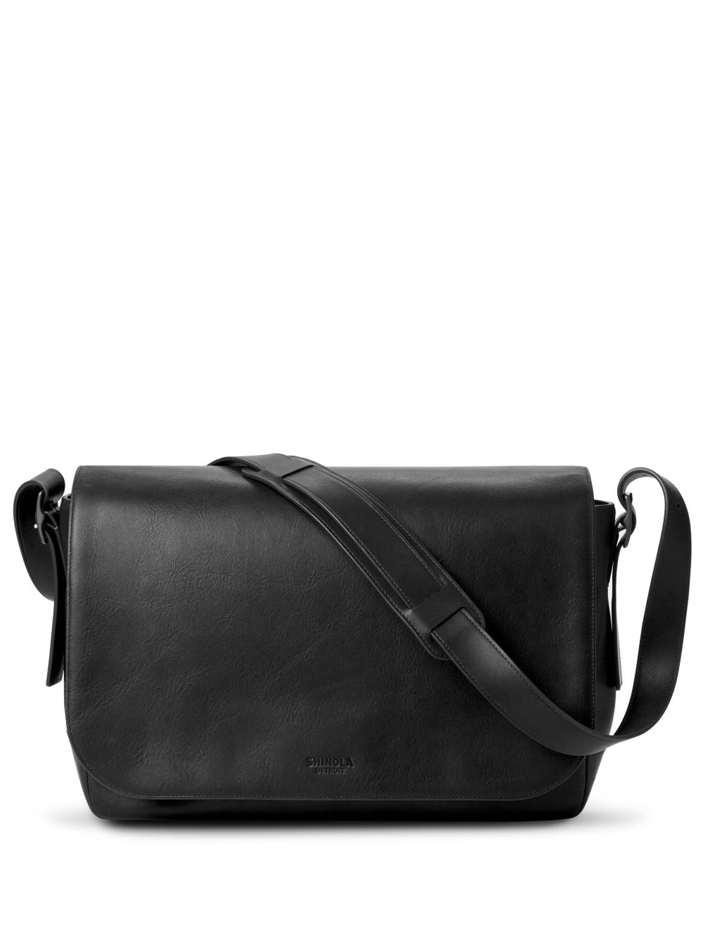 Shinola Runwell 皮质邮差包 - 黑色