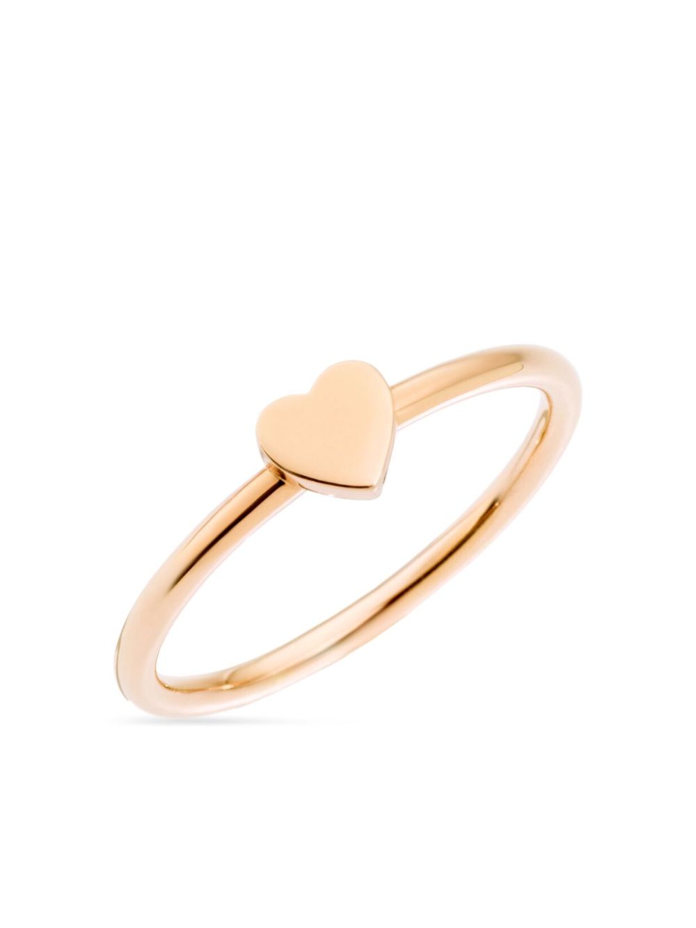 Dodo 9K玫瑰金 Heart 指环戒指 - 粉色