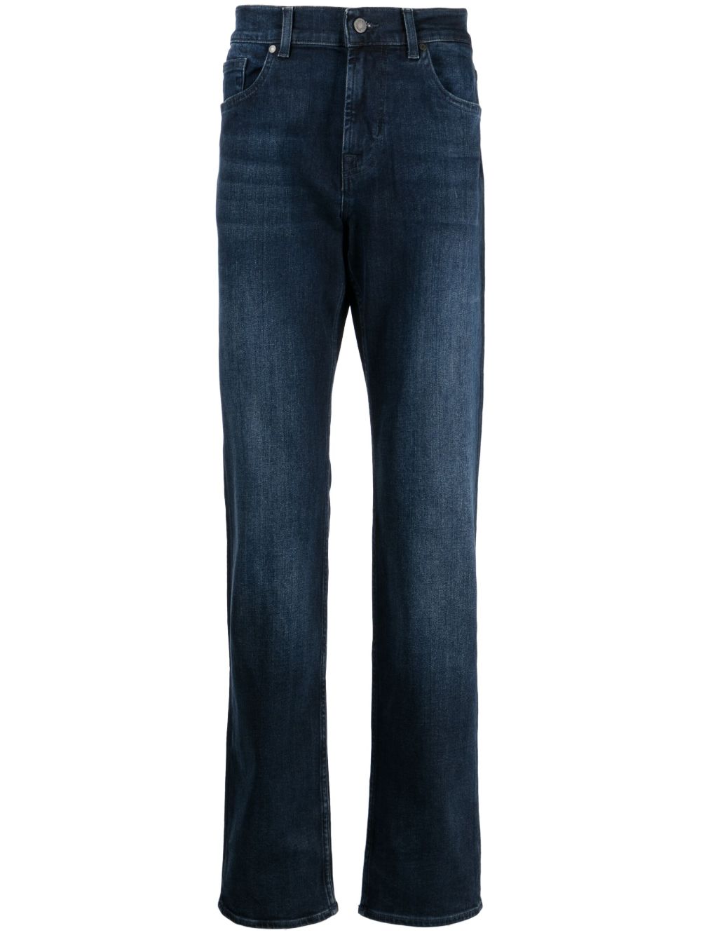 7 For All Mankind 中腰直筒牛仔裤 - 蓝色