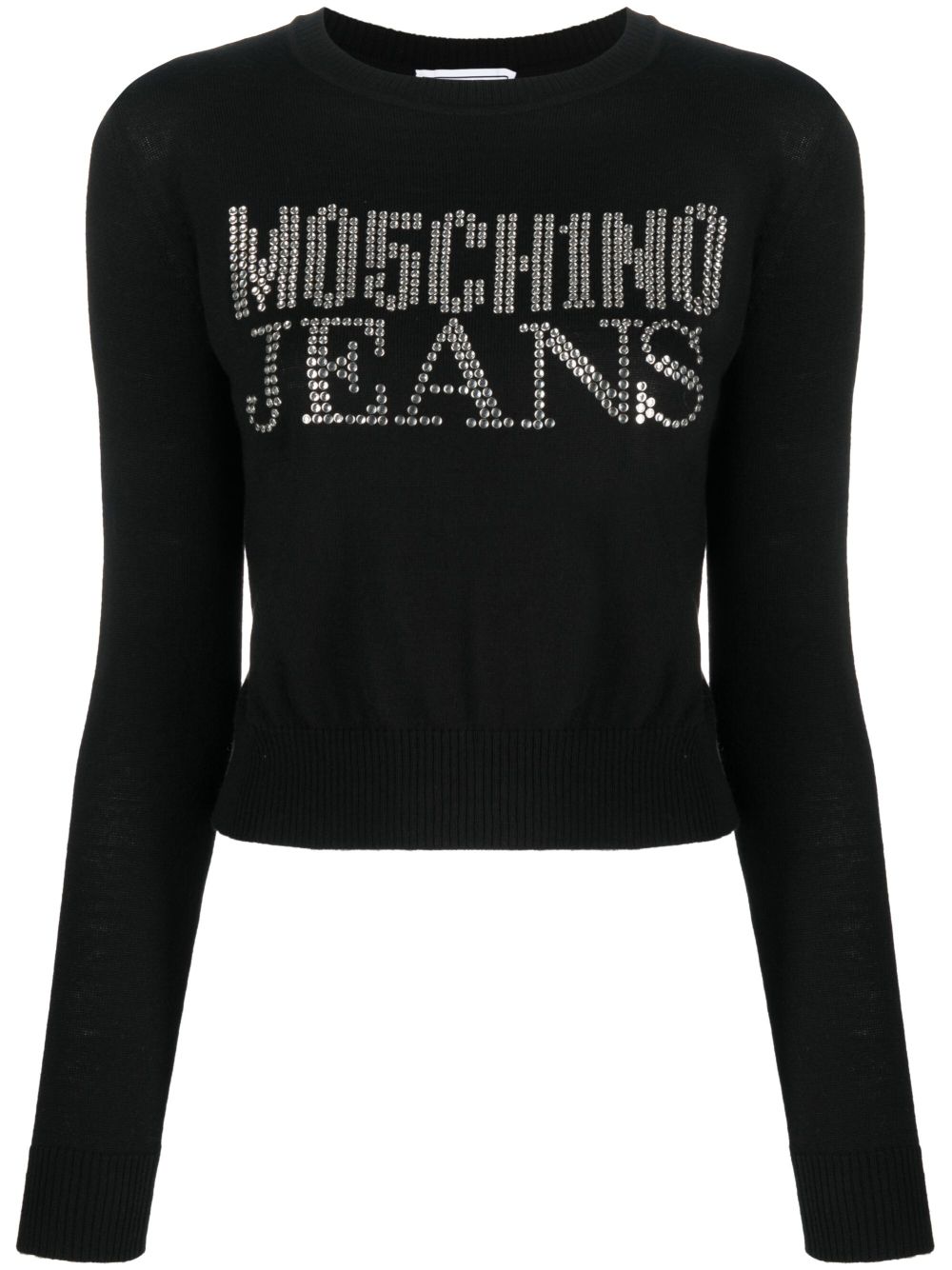 MOSCHINO JEANS 水钻缀饰羊毛混纺毛衣 - 黑色