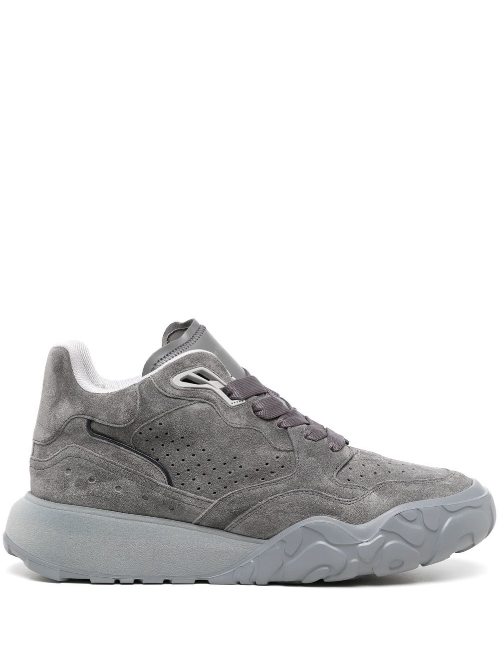 Alexander McQueen Court Trainer 厚底运动鞋 - 灰色