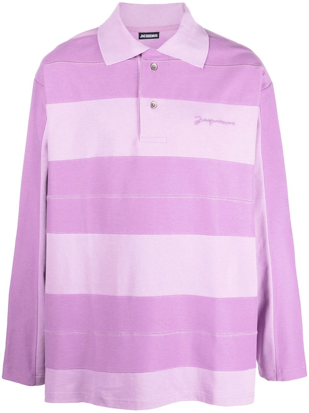 Jacquemus Le Polo Raye 条纹polo衫 - 紫色