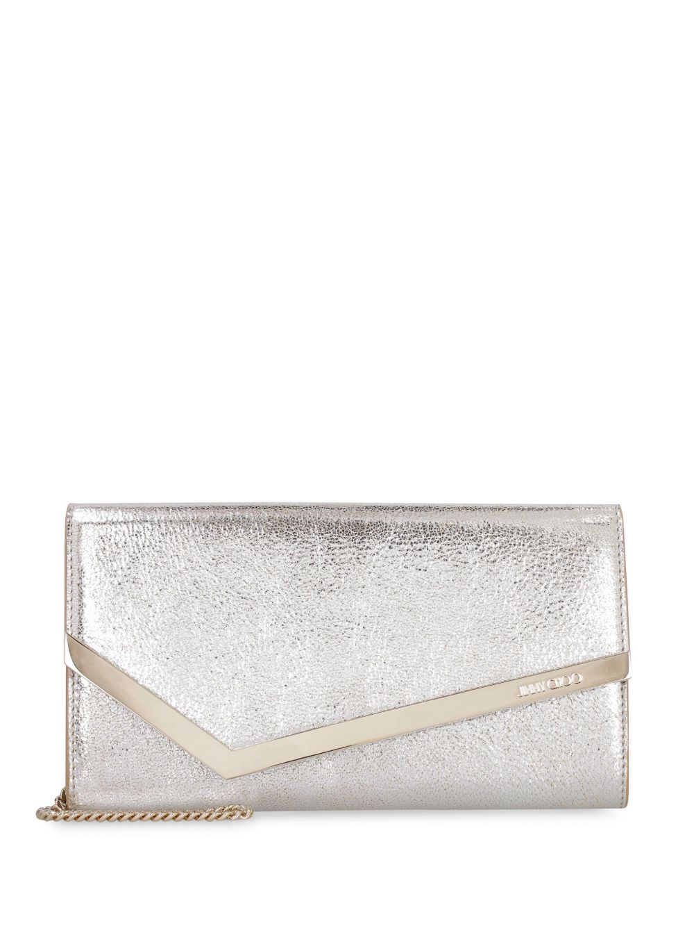 Jimmy Choo Emmie 皮质手拿包 - 金属色