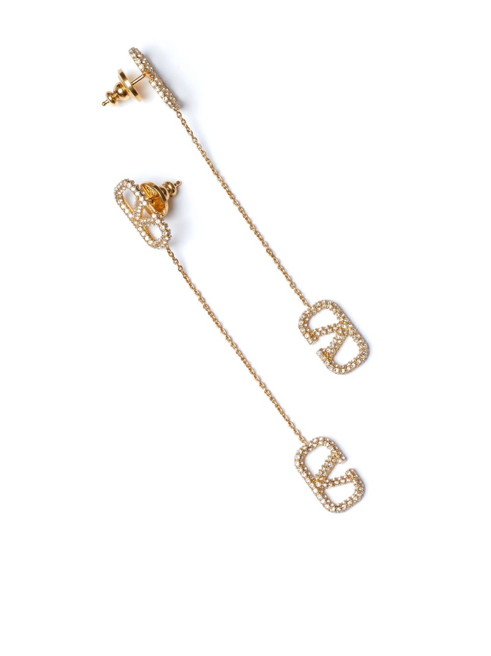 Valentino Garavani VLogo Signature 吊饰耳环 - 金色
