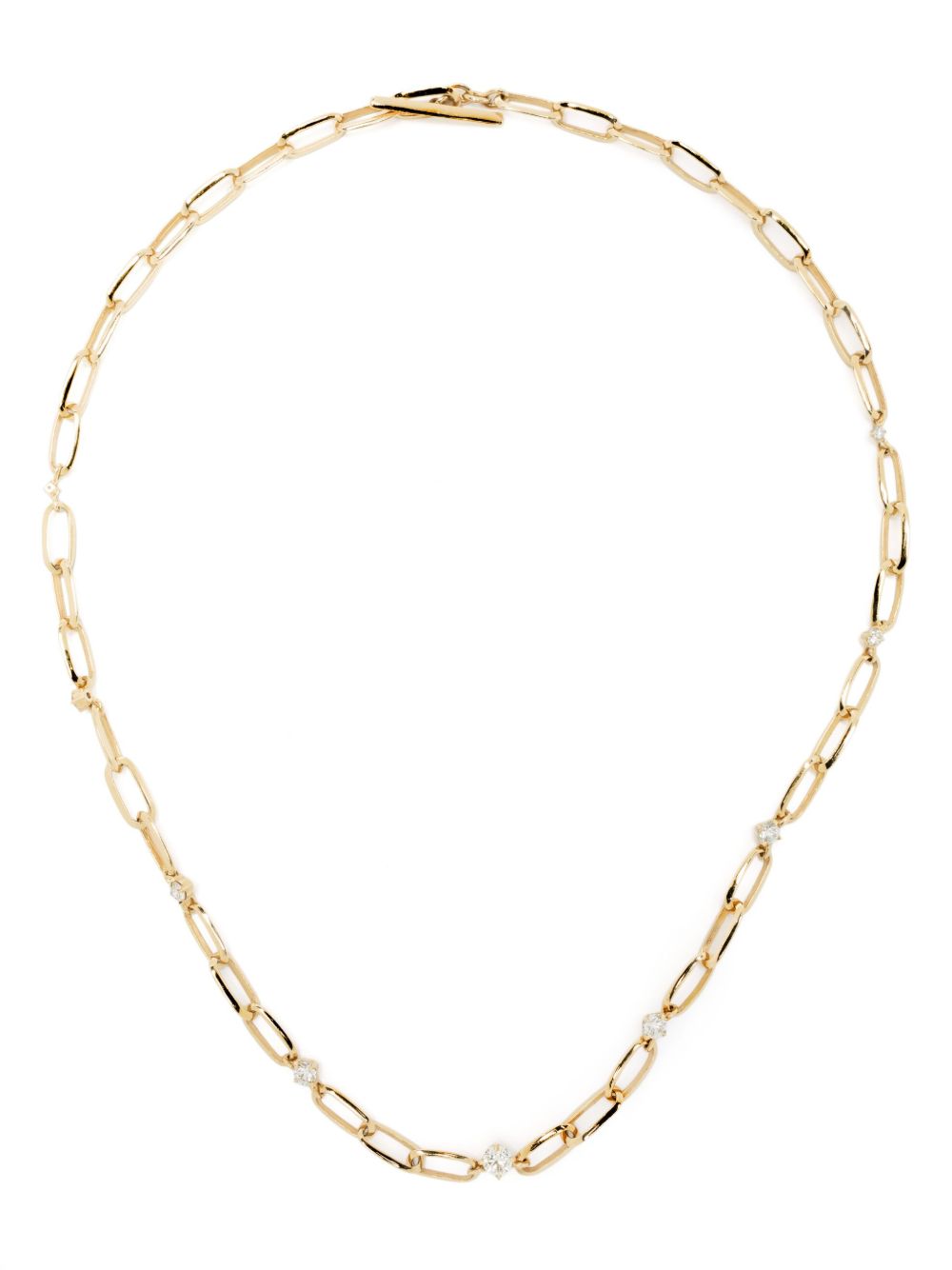 Lizzie Mandler Fine Jewelry 18K黄金钻石链式项链 - 金色