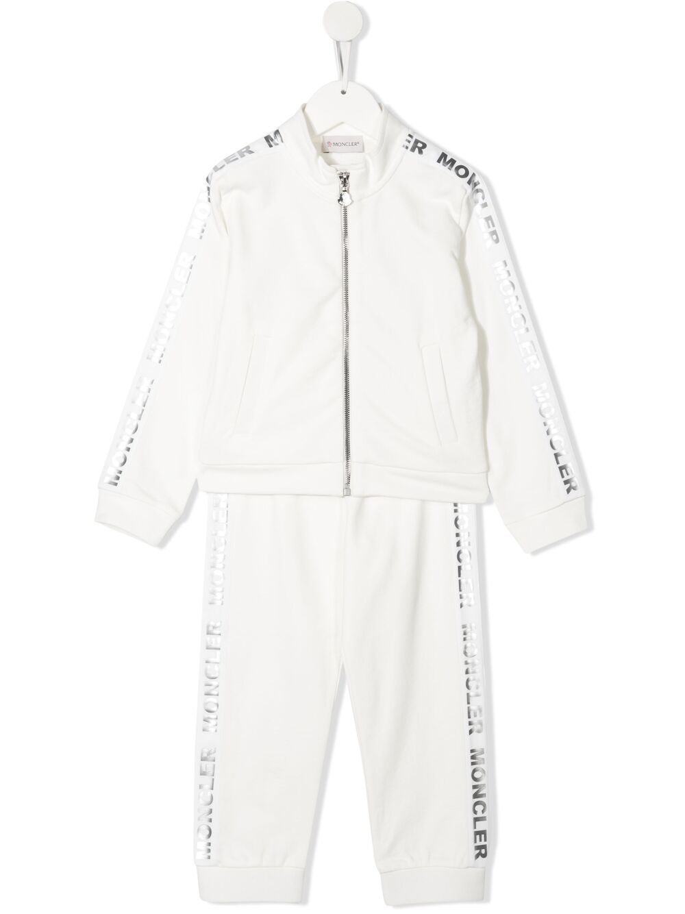 Moncler Enfant logo边饰运动套装 - 白色